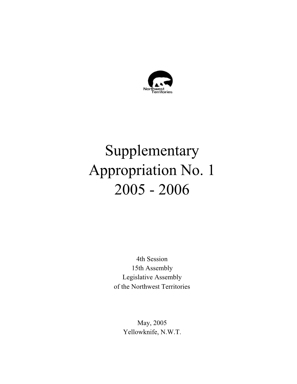 2005-2006 Supplementary Appropriation #1
