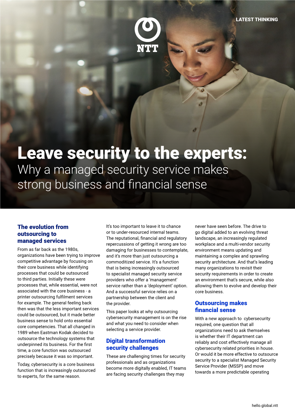 Leave Security to the Experts Why Does Managed Security