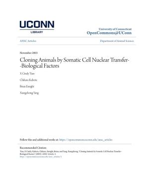 Cloning Animals by Somatic Cell Nuclear Transfer--Biological Factors