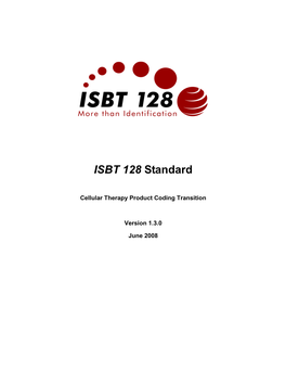 ISBT 128 Standard
