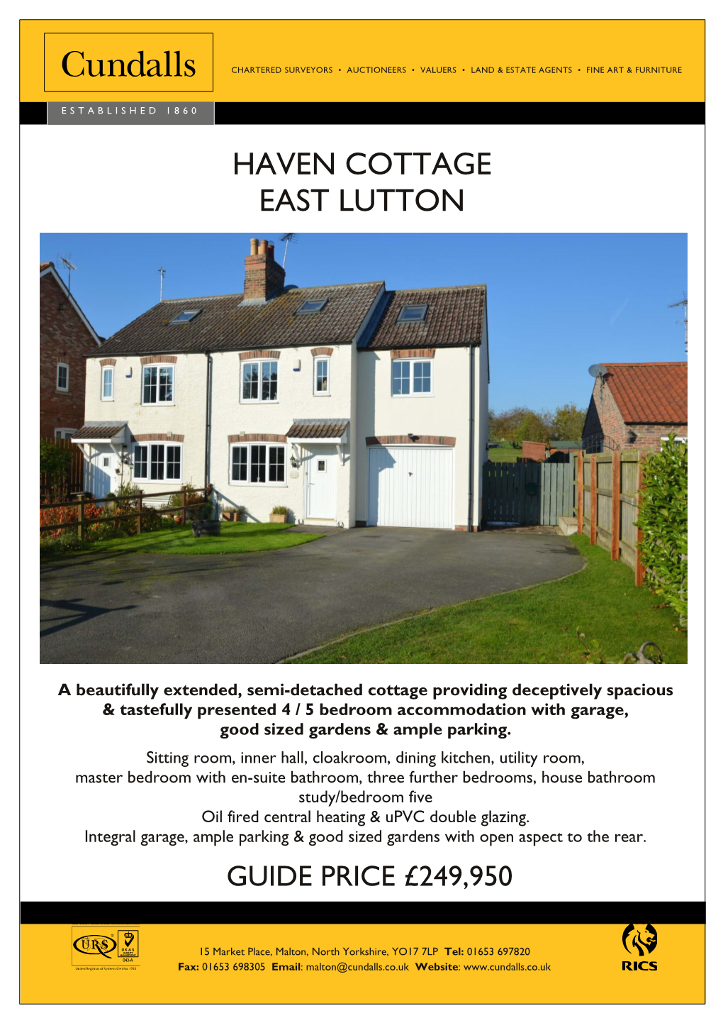 Haven Cottage East Lutton