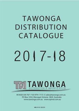 Tawonga Distribution Catalogue