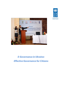 E-Governance in Ukraine: Effective Governance for Citizens