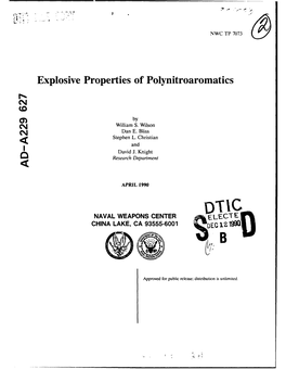 Explosive Properties of Polynitroaromatics