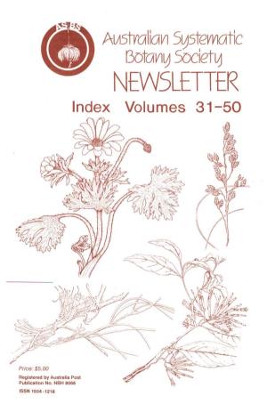 NEWSLETTER Index Volumes 31-50