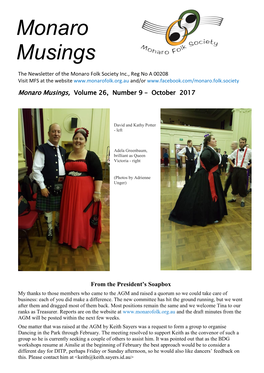 Monaro Musings, Volume 26, Number 9 – October 2017