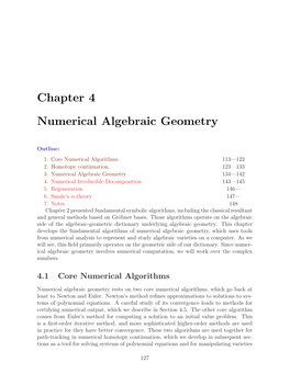 Chapter 4 Numerical Algebraic Geometry