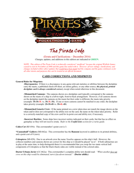The Pirate Code (FAQ)