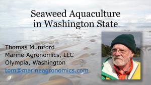 Seaweed Aquaculture in Washington State