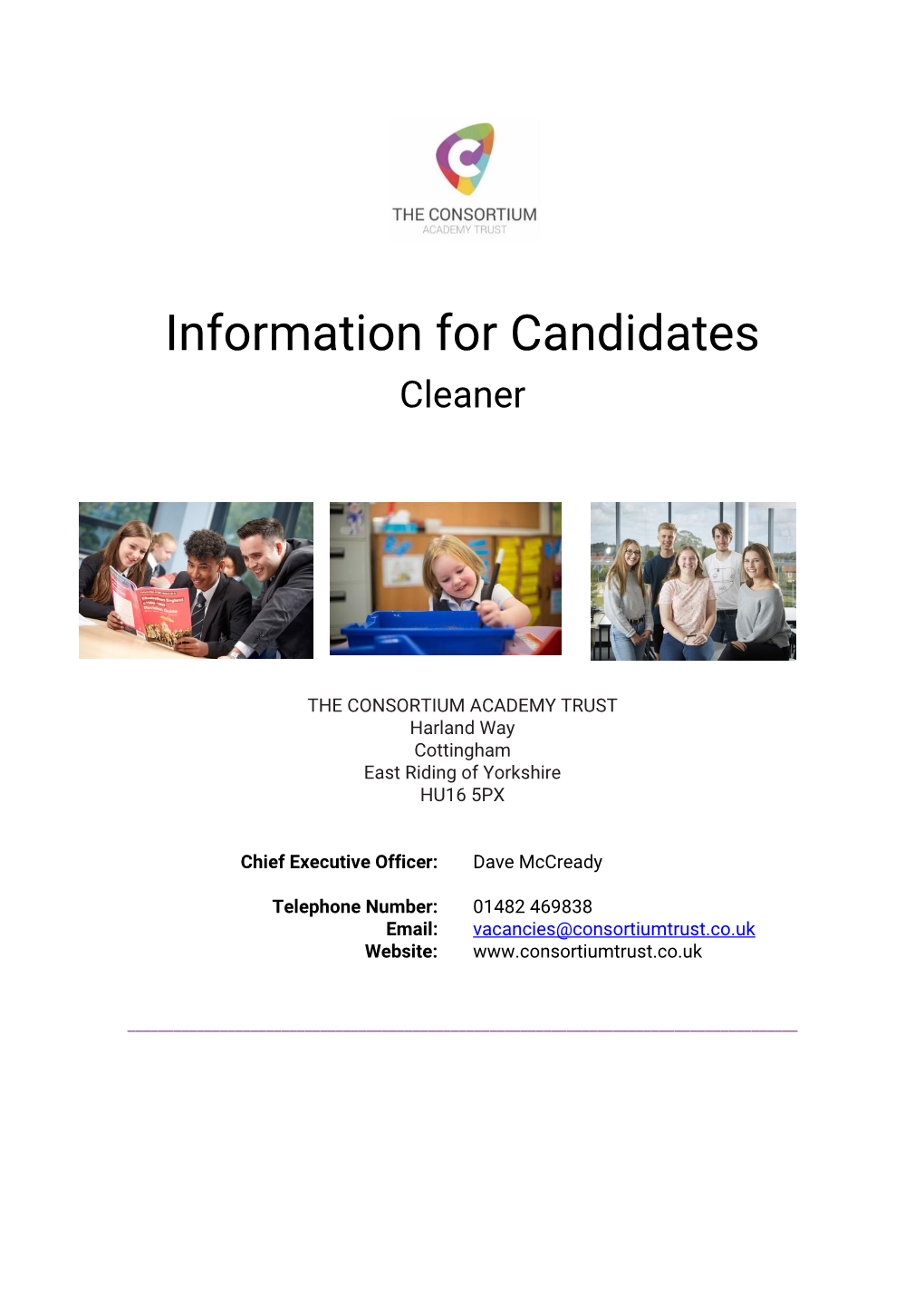 Information for Candidates Cleaner