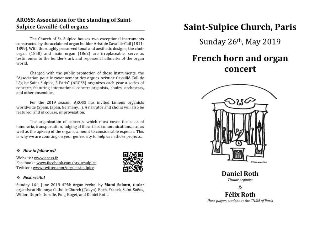 Saint-Sulpice Church, Paris French Horn and Organ Concert