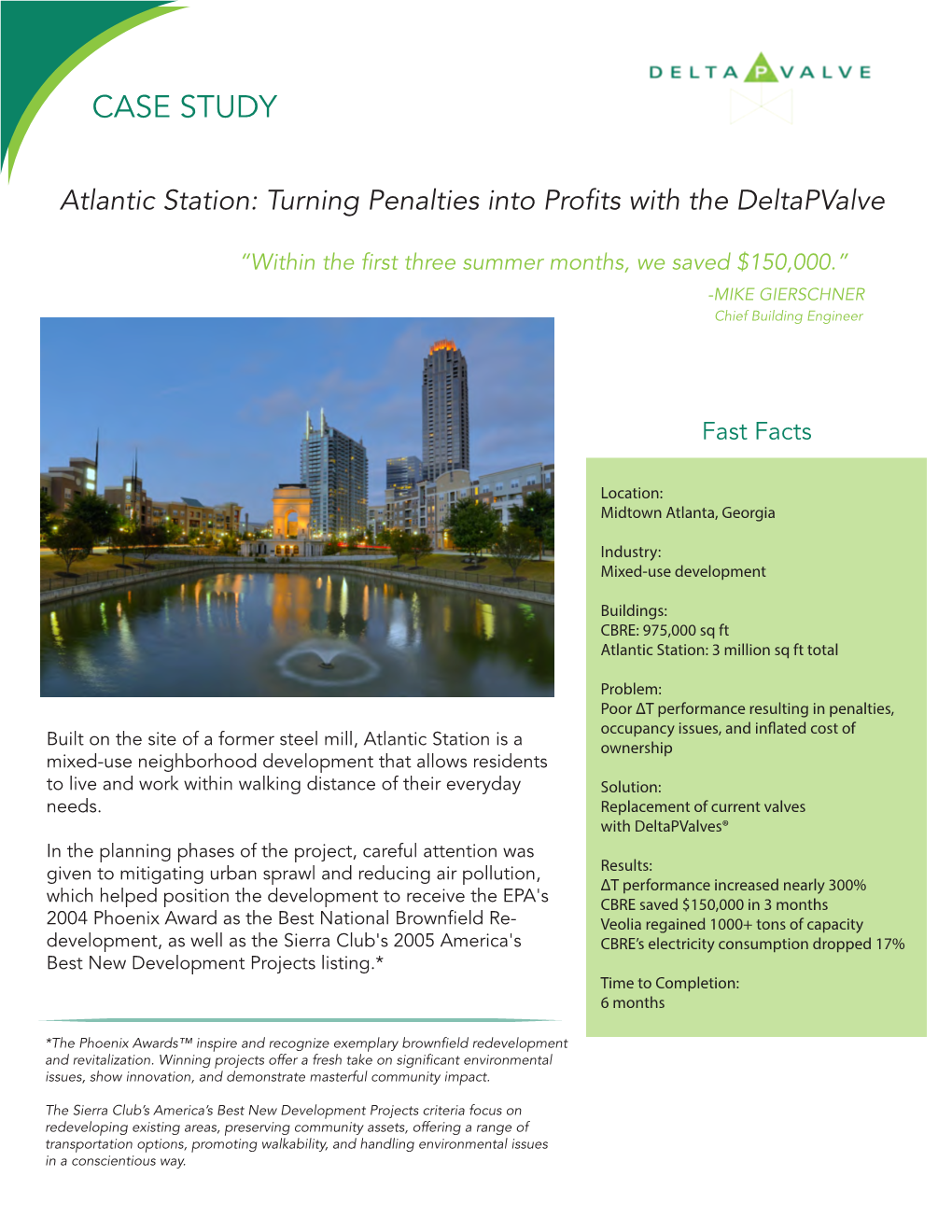 Atlantic Station: Turning Penalties Into Profits with the Deltapvalve