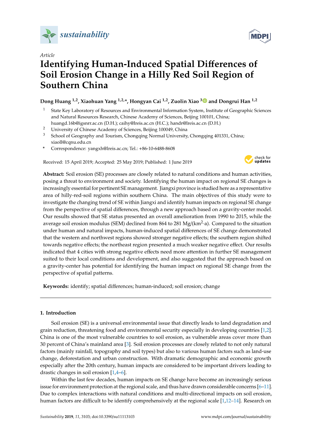 Identifying Human-Induced Spatial Differences of Soil Erosion Change