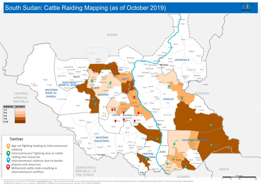 South Sudan: Cattle Raiding Mapping