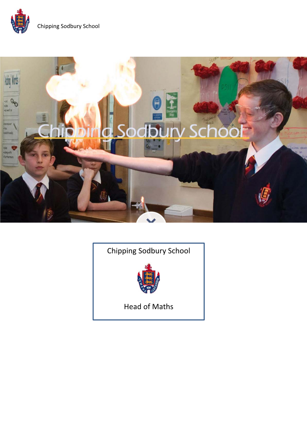 Chipping Sodbury School Head of Maths