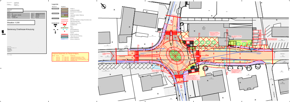 Situation 1:200 Sanierung Chartreuse-Kreuzung