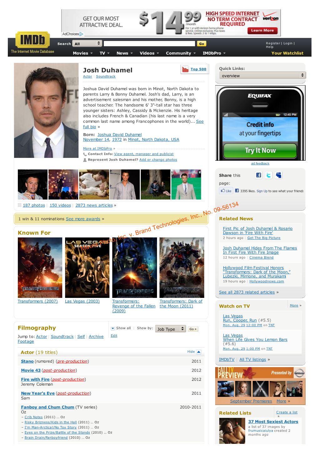 Josh Duhamel Top 500 Quick Links: Actor | Soundtrack Overview