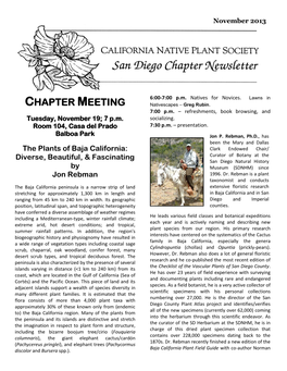CHAPTER MEETING Nativescapes – Greg Rubin