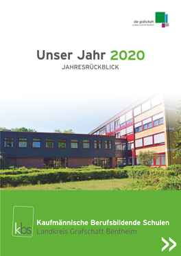 Unser Jahr 2020 JAHRESRÜCKBLICK DER ZUKUNFT EIN STÜCK VORAUS