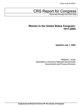 Women in the United States Congress: 1917-2004