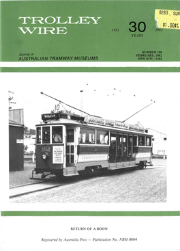 TROLLEY WIRE Remain Unchanged for 1982