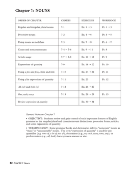 Chapter 7: NOUNS