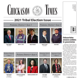Chickasaw Nation Election Office 2021 RUN-OFF ELECTION SCHEDULE (IF NEEDED) August 3: P.O