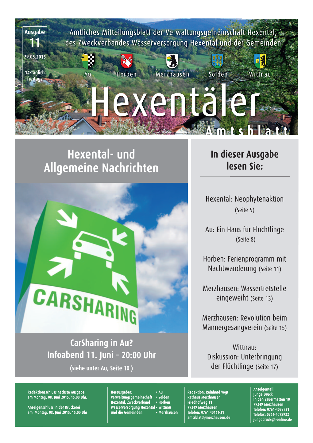 Hexental, 11 Des Zweckverbandes Wasserversorgung Hexental Und Der Gemeinden 29.05.2015