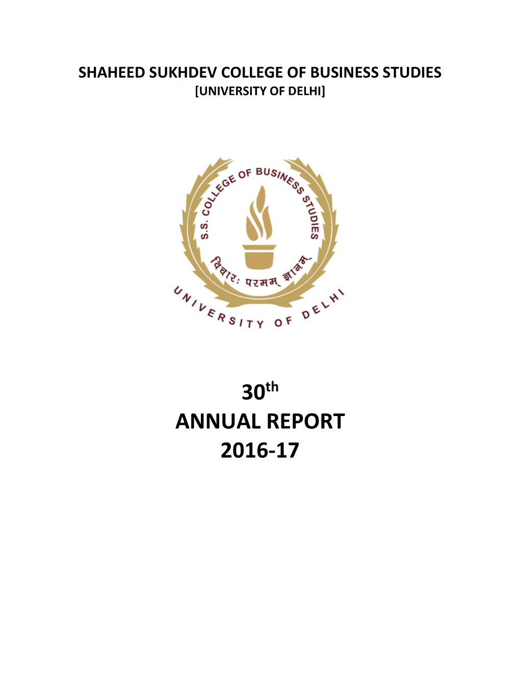 30Th ANNUAL REPORT 2016-17