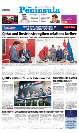 Qatar and Austria Strengthen Relations Further Amir Meets Austrian President, Chancellor; Two Memorandums of Understanding Signed