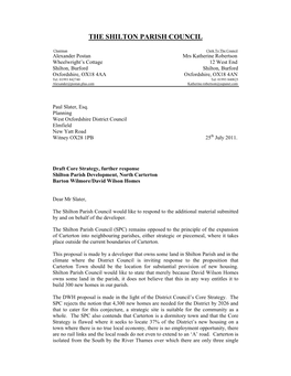 Shilton Parish Council Response to DWH Proposals July 2011.Pdf