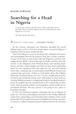 Roger Atwood Searching for a Head in Nigeria