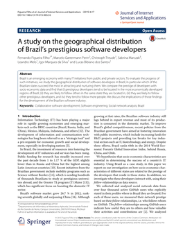 A Study on the Geographical Distribution of Brazil's Prestigious
