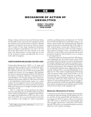 Mechanism of Action of Anxiolytics (PDF)