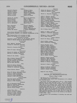 1930 Congress! on Al Record-House 8683
