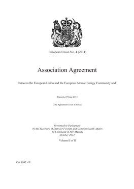 Association Agreement Cm 8942 Vol II