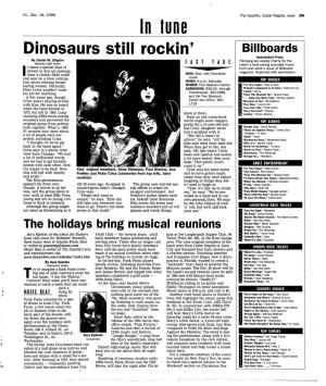 In Tune Dinosaurs Still Rockirv Billboards Associated Press by Daniel M