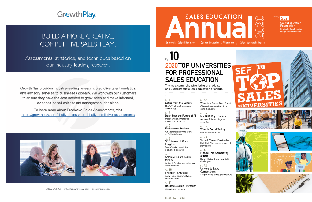 Featured in the Sales Education 14Th Annual Magazine