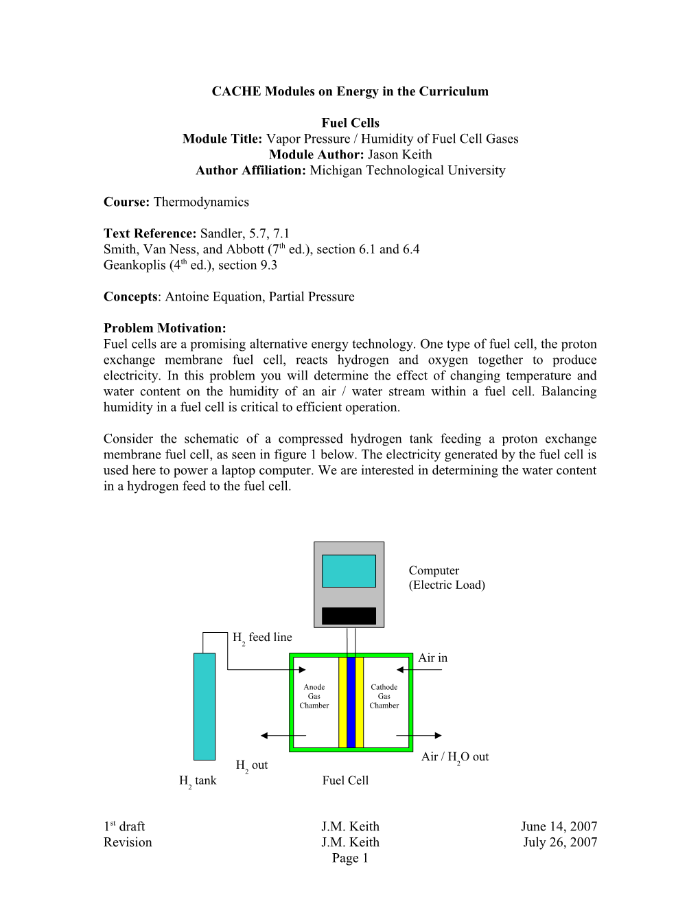 Humidity and Water Management in Fuel Cells s1