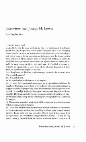 Interview Met Joseph H. Lewis