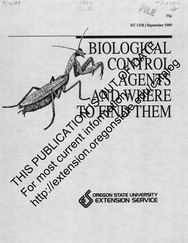 Biological Control Agents and Where to Find Them A