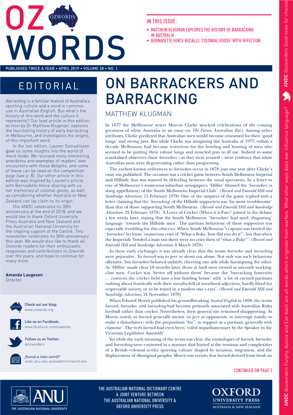 On Barrackers and Barracking • Matthew Klugman