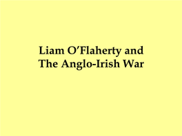 Liam O'flaherty and the Irish Civil