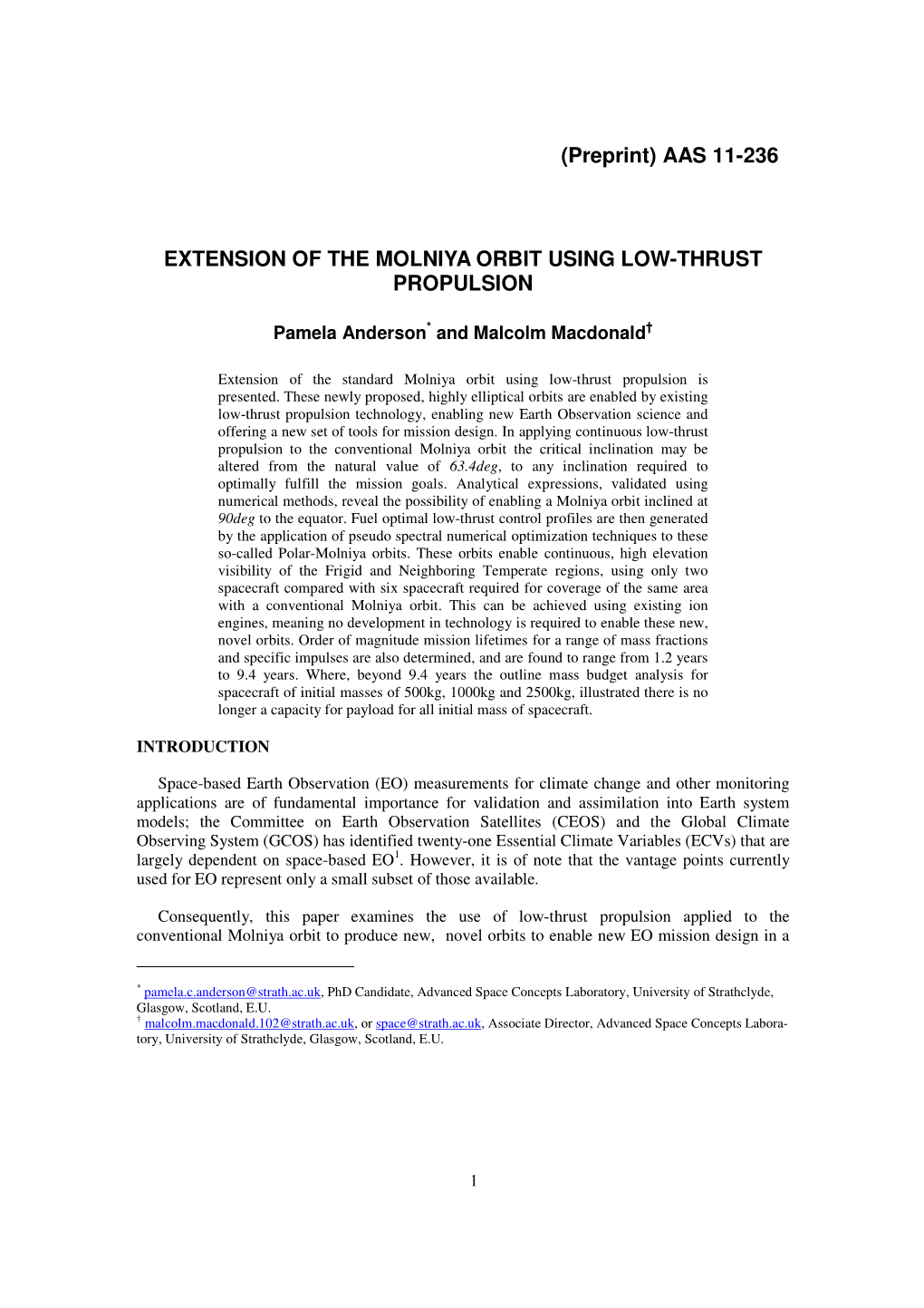 Extension of the Molniya Orbit Using Low-Thrust Propulsion