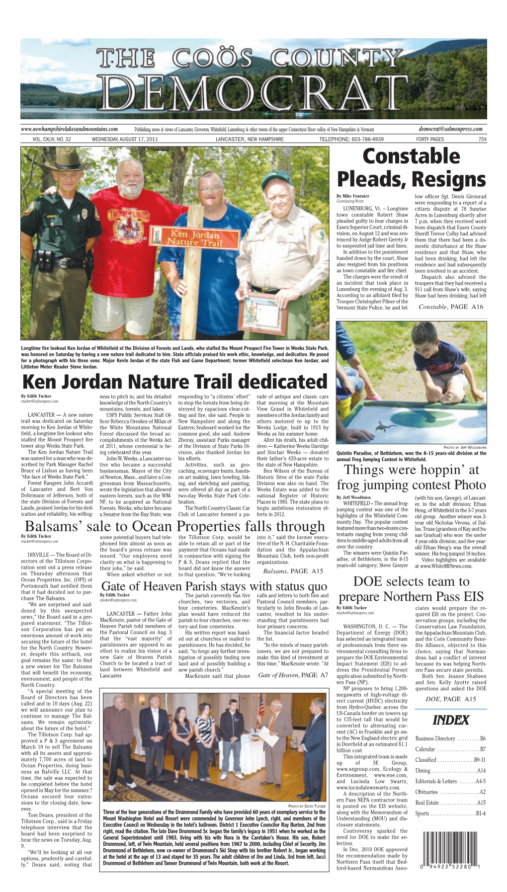 Ken Jordan Nature Trail Dedicated