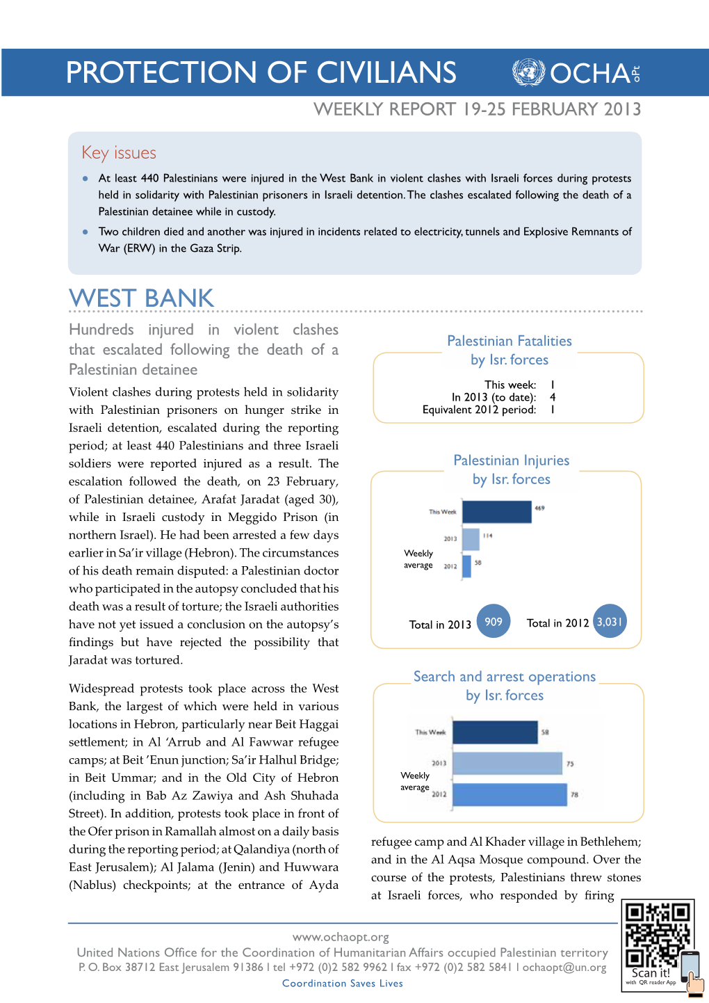 Protection of Civilians Opt Weekly Report 19-25 February 2013
