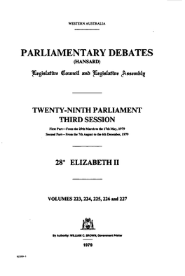 Hansard Index 1979