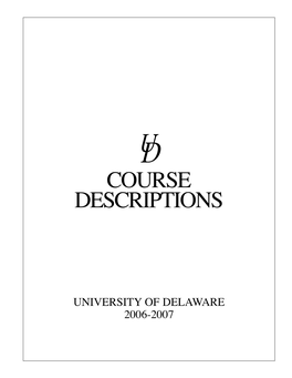 Course Descriptions, A-L.Pdf