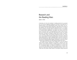 Research and the Reading Wars James S