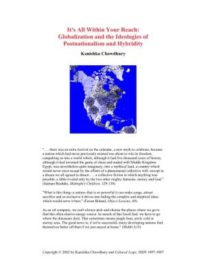 Globalization and the Ideologies of Postnationalism and Hybridity